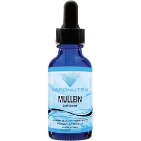 Absonutrix Mullein 300 mg, 4 Oz Liquid, 300 Servings, Made in USA, Quick Absorption, Quality Potent Ingredients, Non-GMO, GMP Certified Facility, Cruelty-Free Products