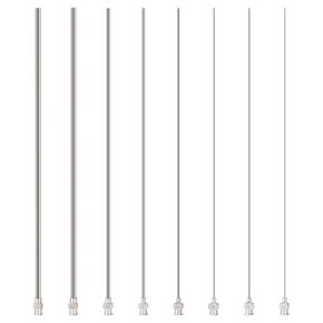 BENECREAT 8 Size 304 Stainless Steel Dispensing Needle, Blunt Tip Glue Bottle Needles with Luer Lock Liquid Dispenser Needle for Refilling E-Liquid Inks, Needle Length: 4.7inch