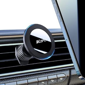 IKOPO for MagSafe Car Mount, Flexible Rotation Magnetic Cell Phone Holder for Car Air Vent Suitable for iPhone MagSafe Seriesc Ring Plate Fit for All Phone Cases and Other Mobile Phones