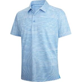 WARHORSEE Mens Golf Shirt Short Sleeve Striped Golf Polo Shirts for Men Moisture Wicking Performance Dry Fit Polo Shirts