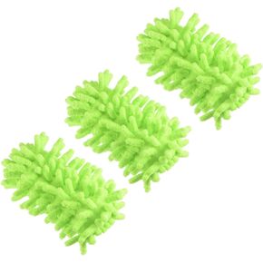 MECCANIXITY Microfiber Duster for Cleaning 6.3inch Replacement Head for Brush Tool on Window, Furniture, Purple Pack of 3