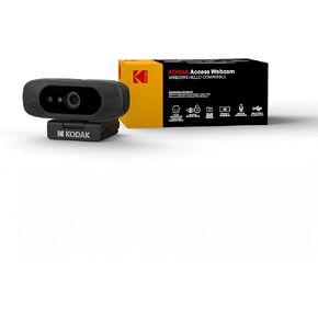 JPL Kodak Access Webcam | Business 1080p HD Video Conferencing Camera | Windows Hello Compatible Facial Recognition & Built-in Privacy Lens Cover | Plug & Play Solution
