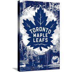 Trends International NHL Toronto Maple Leafs - Maximalist Logo 23 Wall Poster, 14.72" x 22.37", Stretched Canvas