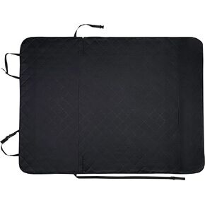 Custom Accessories® Quilted Cargo Area Pet Protector, Premium Pet Seat Cover for SUVs and Trucks, Universal Fit, Water Resistant, Scratch Resistant, Includes Protective Bumper Guard - (Black)