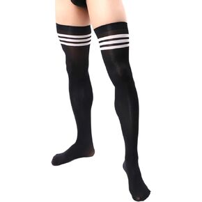 Men's Sissy High Over Knee Socks Femboy Thigh High Stockings for Cross-dressers