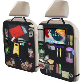Car Organizer Backseat,2PCS Durable Car Storage Organizer and Hanging Detachable Car Trash Bags. Car storage 9 Pockets Car Seat Travel Bag,Travel Car Seat,Car Accessories Interior for kids