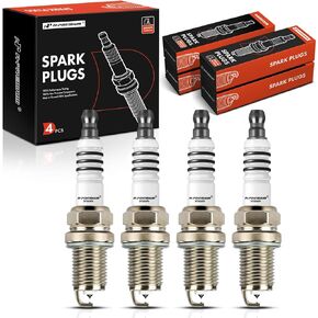 A-Premium Iridium Platinum Spark Plugs Compatible with Volkswagen Jetta, Passat, Golf, Golf R, Tiguan, Beetle, CC, Eos, GTI & Audi A4, A4 Quattro, Q5, A5, A5 Quattro, A6, A3, Q3, TT, 2.0L, Pack of 4