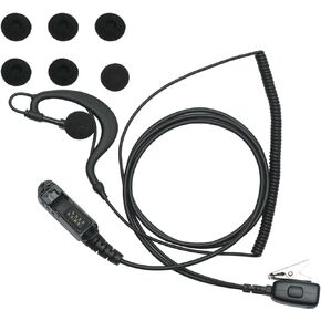 Sarcia XPR3500 Earpiece Headset with PTT Mic for Motorola XPR3000 XPR3300 XPR3300e XPR3500e Walkie Talkie Two Way Radio G Shape