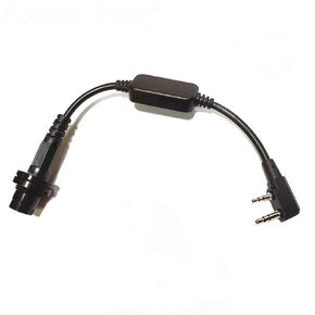 Amplified 6-Pin Radio PTT Adapter Cable Compatible with Baofeng UV-5R, UV-82, etc
