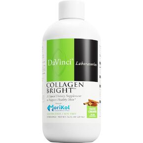 DAVINCI Laboratories - Collagen Bright - A Liquid Dietary Supplement to Support Healthy Skin - Gluten Free, Soy Free - Toasted Cinnamon - 30 Servings, 7.6 Fl Oz