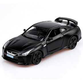 1/36 Scale Nissan GTR Diecast Model Cars,Pull Back Vehicles Nissan GTR R35 Toy Cars,Cars Gifts for Boys Girls Matte Black
