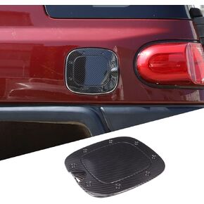 Fuel Filler Gas Tank Cap Cover Compatible with Toyota FJ Cruiser 2007-2021, ABS Car Gas Cap Fuel Cover, Fuel Filler Cap Anti-Scratch Protection Trim Cover (Carbon Fiber Pattern Black)