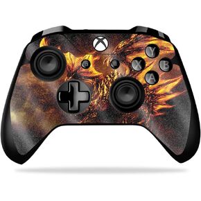 MightySkins Glossy Glitter Skin for Microsoft Xbox One X Controller - Golden Dragon | Protective, Durable High-Gloss Glitter Finish | Easy to Apply, Remove, and Change Styles | Made in The USA