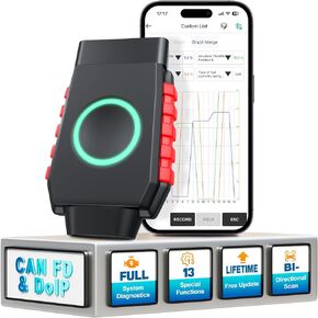 Bidirectional Scan Tool: VIDENT iSmartDiag510 Wireless OBD2 Scanner for iPhone & Android with Lifetime Free Updates, All System Diagnostics, 13 Resets, ABS Bleeding, Throttle Relearn, CAN FD for GM