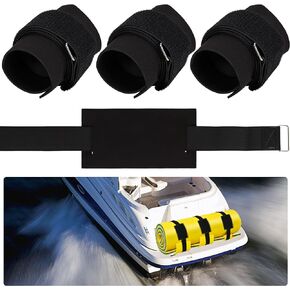 3 Set Floating Water Mat Straps with Pad Protectors, Floating Water Pad Straps Reusable Securing Straps for Storing Mats Up to 18 Feet Long or Shorter, Floating Mat Accessories, Storage Straps