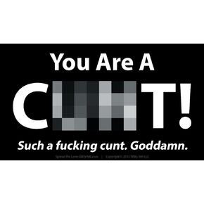 Witty Yeti You Are a C**T Offensive Business Card 25 Pack. Spread Fun to Friends & Enemies Alike! Funny Gag Gift, Prank & Joke for Fraternities, Naughty Adults Against Humanity & Dirty Santa Parties