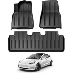 Model y Floor Mats Cargo Liner for Tesla Model Y 2024 2023 2022 2021，KEEPUP 5-Seat All Weather Custom Fit Car Interior Accessories TPE Cargo Liner Vehicle Trunk Mat (Not Compatible with 7-Seat Model)