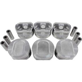 DNJ P4123 Piston Set for 1997-2008 / Ford, Mercury/E-150, E-250, F-150, F-150 Heritage, Freestar, Monterey / 4.2L / OHV / V6 / 12V / 256cid