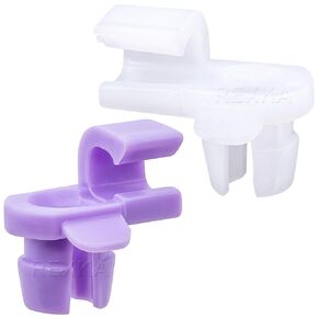 Rexka 5 Sets Door Handle Lock End Rod Clips Left Natural & Right Purple 3.5mm Rod Size 6mm Hole for Honda Acura Accord Civic Insight Integra MDX Odyssey TL TSX - 72139-SR0-A01 72616-SM4-003