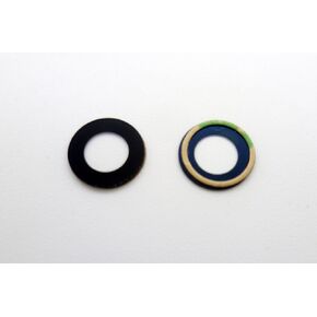 2X Back Rear Camera Glass Lens Cover Frame with Adhesive Replacement Compatible with iPhone SE 3rd Gen / 2rd Gen (Black)