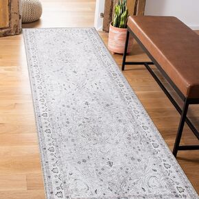 Rugshop Transitional Medallion Stain Resistant Flat Weave Eco Friendly Premium Recycled Machine Washable Area Rug 2'1"x3' Gray