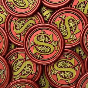 25Pcs Gold & White Wax Seal Stickers Handmade Envelope Seals Self Adhesive Letter Wax Stickers for Wedding Party Invitations, Envelope, Gift Wrap, Christmas(Gold Initial P, White Wax)