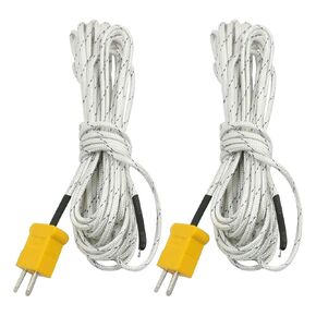 uxcell 2pcs K Type 0-400C Thermocouple Probe Sensor 5 Meter for Thermometer