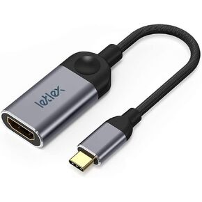 4K@30Hz USB C to HDMI Adapter - 4K Thunderbolt 3 Compatible - Converter Cable for MacBook Dell XPS 15 Samsung Galaxy Huawei Mate 10 iMac MacBook Pro - Type-C Female Connector - Video & Audio