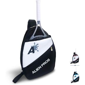 ALIEN PROS Lightweight Tennis Sling Backpack for your racket and other essentials - Pack quickly and lightly for tennis and in life - Tennis Racket Bag Sling Bag for men and women