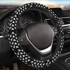 Great Pyrenees Dog Car Steering Wheel Cover, Universal Car Accessory Breathable Anti-Slip Elastic for Men Women