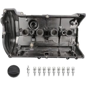 Aluminum Valve Cover Kit with Gasket and Bolts Compatible with 2011-2016 Gen2. Mini Cooper S R55 R56 R57 R58 R59 R60 R61 1.6 Turbo Part 11127646552 11127603390 0248S7 V758239780 (Orange)
