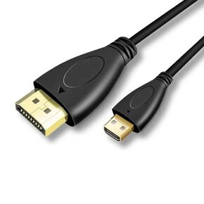 Micro HDMI to HDMI Adapter Cable, 10.2Gbps High-Speed, 4K@30Hz, 1080p, Ethernet Ready, 3.3Ft, Black,2-Pack