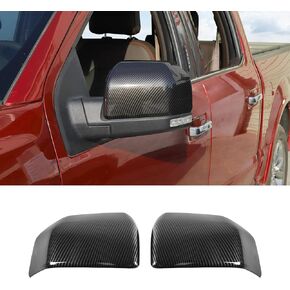 CheroCar for F150 Mirror Cover, Rearview Mirrors Side Mirror Cover Decoration Trim Kit Compatible with 2015-2020 Ford F150,Black…