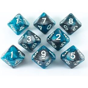 النرد الرمادي والأزرق - مجموعة 8 D10 - 'Frostblade' in Kuwait