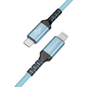 Apple C94 MFi Certified USB-C to Lightning Braided Cable for iPhone 14/13/12/11 Pro Pro Max Plus Mini, SE XS Max XR X, 8/7/6 Plus, iPad, AirPods, 6 Ft Purple
