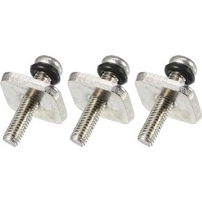 X AUTOHAUX 3pcs No Tool Surfboard Fin Screws Stainless Steel Fin Screws Universal for SUP Silver Tone