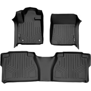 MAXLINER Floor Mats 2 Row Liner Set Black for 2012-2013 Toyota Tundra Double Cab