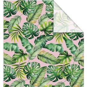 JarThenaAMCS 6 Sheets Tropical Palm Leaves Wrapping Paper -Not Roll- Hawaiian Leaves Gift Wrap Paper Bulk Folded Flat Art Paper for Summer Birthday DIY Crafts, 19.7 x 27.6 Inch