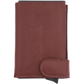 Biddy Murphy Irish Celtic Knot Embossed Genuine Full Grain Leather RFID Wallet, Brown