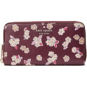 Kate Spade New York Tinsel Boxed Large Continental Wallet Deep Berry Multi in Kuwait