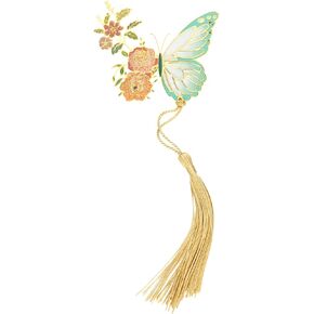YASUOA Butterfly Bookmark for Women, Metal Butterfly Bookmark with Tassel, Golden Hollow Bookmark for Women Book Lovers Gift, Funny Metal Bookmark for Christmas Day Teacher Appreciation Birthday Gift in Kuwait