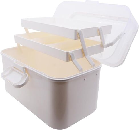 Portable Clear Medicine Box Empty, Family First Aid Dispenser/Art & Crafts Case/Folding Tool Organizer/Multipurpose Storage Container 3-Layers Storage Bin for Family Emergency (Green) in Saudi Arabia