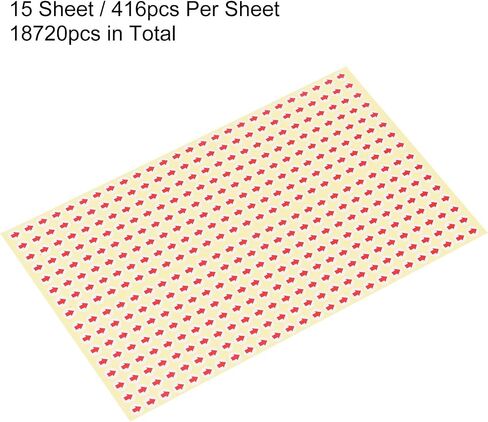 PATIKIL Small Arrow Stickers 0.2" Dia, 15 Sheet Self Adhesive Round Product Inspection Defects Indicator Industrial Work, Red in Saudi Arabia