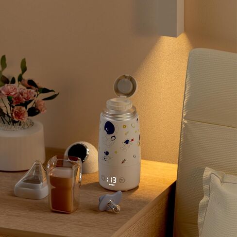 Portable Bottle Warmer for Baby Formula, 17oz Travel Milk Warmer with Fast Charge Cordless 3min Rapid Heat Instant Breastmilk Formula Water Warmer with Adjustable Temperature Journey On The Go in Kuwait