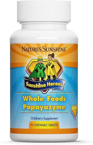 Nature's Sunshine, Sunshine Heroes Whole Foods Papayazyme 90 قرصًا قابلاً للمضغ in Kuwait