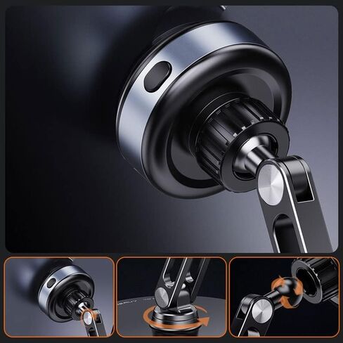 حامل هاتف سطح المكتب بالشفط الكهربائي التلقائي، حامل للهاتف الخلوي ممتص للفراغ، دوران قابل للطي وقابل للتعديل لجميع الهواتف المحمولة، iPhone، والأجهزة اللوحية، iPad مع واجهة خلفية ناعمة (فضي) in Kuwait