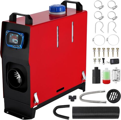 Diesel Heater 5KW 12V, All-in-One Diesel Air Heater, Portable Diesel Heater with Remote Control & LCD Monitor, Quick Heating for Car,RV,Truck, Camper,Trailer,Red in Saudi Arabia