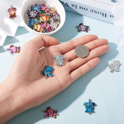 Craftdady Alloy Turtle Charms Sea Tortoise Pendants Metal Animal Charms for Craft Necklace Bracelet Jewelry Making in Saudi Arabia