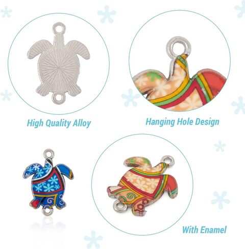 Craftdady Alloy Turtle Charms Sea Tortoise Pendants Metal Animal Charms for Craft Necklace Bracelet Jewelry Making in Saudi Arabia