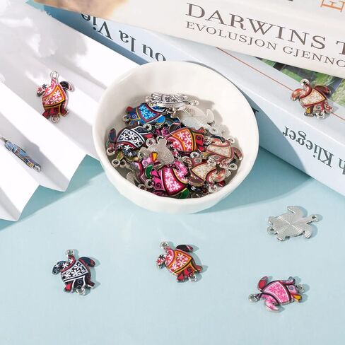 Craftdady Alloy Turtle Charms Sea Tortoise Pendants Metal Animal Charms for Craft Necklace Bracelet Jewelry Making in Saudi Arabia